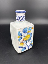 Vintage Romano Innocenti Signed Hand Painted Bird Vase Italian Majolica picture