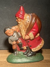 VTG Belsnickel Figure: Fairfield Folk Art Santa Caught the Rascal Chalkware picture