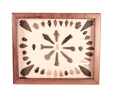 Oregon/Washington Frame of Arrowheads, Points and Drills Early Man Artifacts picture