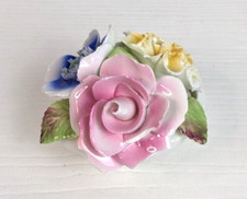 Royale Stratford Bone China Rose Carnation Dogwood Staffordshire England FLAWED picture