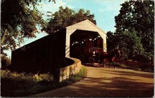 Heart Dutchland Frys Mill Bridge Horse Buggy Covered Postcard Cancel PM Dover DE picture