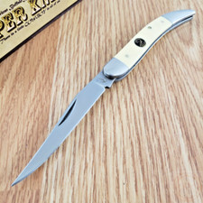 Roper Knives Pecos Large Folding Knife Carbon Steel Blade Yellow Delrin Handle picture