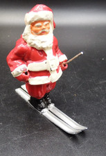 VTG Barclay Diecast 1950's Santa Skier Figurine - only 1 ski  picture