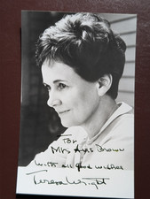 Genuine dedicated, hand signed 5.5x3.5 photograph of Teresa Wright. picture