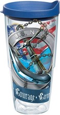 Tervis Navy Made In Usa Double Walled Insulated Tumbler Travel Cup Keeps Drinks picture