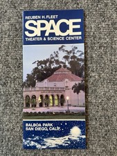 Rueben H. Fleet Space Theater VTG 80s Tourist Travel Brochure Balboa Park SD CA  picture