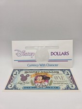 1999 A $1 Disney Dollars Bill Mickey Mouse Uncirculated Rare New picture