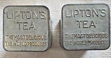 Vintage Lipton Tea container empty tin picture