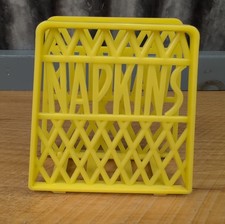 Vintage Plastic Lattice Yellow Napkin Holder 4.5