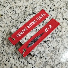 B-2 Spirit Stealth Bomber Remove Before Flight ® Keychain, Tag, Streamer picture