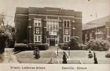 Danville IL Illinois Trinity Lutheran School RPPC Photo Postcard COPY picture
