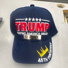 Donald Trump 2024 Keeping America Great Navy Blue Hat Cap 45th President picture