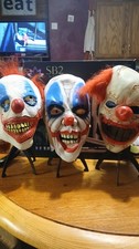 Halloween Mask Lot Of 3 Clowns Nwot picture