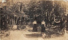 H4/ Onekama Michigan RPPC Postcard c1910 In The Glen Women 2 picture