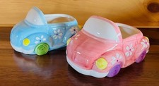 Vintage Baby Girl and Boy Car Planter Cute baby gift baby shower nursery Flower picture