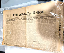 Vintage 1929 Arcata Union Newspaper Humboldt County California History picture