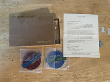 Vintage Volvo High Mileage Club Medallion Badge 100K 200K Set Box & Letter picture