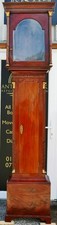Impressive Antique English Figured Mahogany Grandfather Longcase Clock Case picture