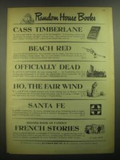 1945 Random House Books Ad - Cass Timberlane by Sinclair Lewis, Beach Red picture