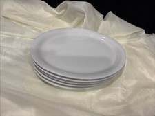 Five (5) Oneida Kitchenware Bright White Dinner Plates Ceramic picture