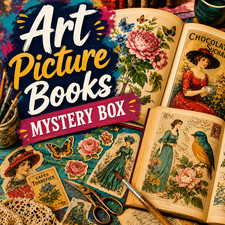 07# Vintage Illustrated Book Lot Art History Nature Ephemera Craft Junk Journal picture