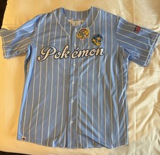 2026 Pokemon World Championships Blue Pin Striped Baseball Jersey - Adult XL picture