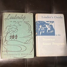 Vintage Girl Scouts Book Lot: Leadership of Troops & Brownie Leader's Guide picture