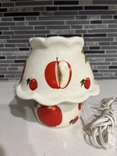 Vintage Red Apple Lamp Night Light Country Farmhouse Table Cottagecore WORKS picture