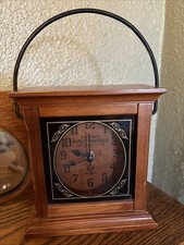 2003 HARLEY DAVIDSON Legendary Logo Bulova Wooden Desk or Hanging Battery Clock picture