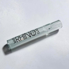 White Rhino Clear Glass Tobacco Steamroller 18mm Accessory Pipe 4.75