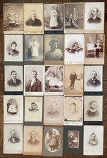 Lot of 55 Antique Cabinet Card CDV Photographs: Philadelphia 1800s 1900s – Named picture