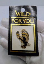 Vintage Wild For You Tampa Florida Lowry Zoo Soaring Eagle Lapel Pin New on Card picture