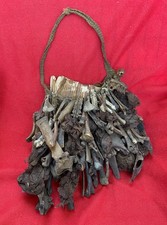 Headhunter Vintage Sacred Shaman Medicine Bilum Bag With Dozens Of Bones ~ PNG picture
