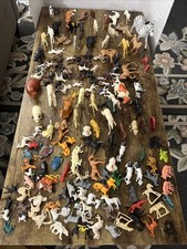 Vintage 1960’s Plastic Farm Animals Lot of 240 Pieces picture
