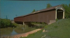 Curt Teich Postcard Jeffries Ford Bridge Rockville Indiana Vintage Unposted picture