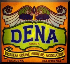 Pasadena California Alta Dena #2 Orange Citrus Fruit Crate Label Art Print picture