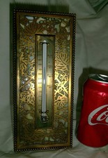 RARE ANTIQUE TIFFANY STUDIOS GOLD BRONZE FAVRILE GRAPEVINE DESK ART THERMOMETER picture