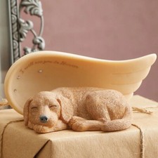 ✤ New FOUNDATIONS Figurine DOG ANGEL Heaven Winged Yellow Lab Puppy Pet Memorial picture