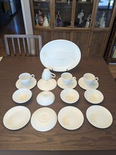 Russel Wright Queen Anne Lace by Knowles Mid-Century Modern  17 peices 4 tea set picture
