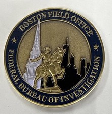 FBI Federal Bureau Of Investigation Boston  Division Challenge Coin picture