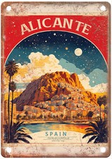 Vintage Alicante Spain Retro Look Travel Poster Metal Sign T3481 picture