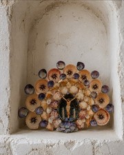 c. 1890–1920 Antique Shellwork Grotto Devotional Folk Art Shrine RARE Made ITALY picture