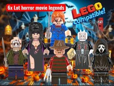 Horror Figure Lot Custom Ghost Face Mini Lego figures Jason Freddy Chucky Elvira picture