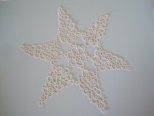 TATTING DOILY TATTED HANDMADE Antique Star picture