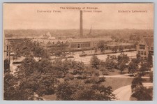 University of Chicago Campus Postcard, Press, Power House & Rickett's Laboratory picture