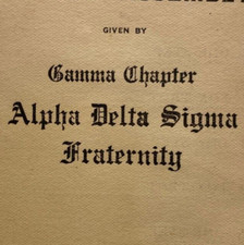 1916 Alpha Delta Sigma Fraternity Dance Card Booth Street Hall New Britain CT picture