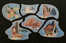 NEW Disney Pin Princess Moana 2 Puzzle Island Map COMPLETE SET Gamestop Excl picture
