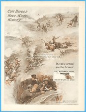 1913 Colt Automatic Pistol Ad Indian Wars Civil War Spanish American War US Army picture