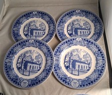 4-Vintage Wedgwood Plates Christ Church Shrewsbury New Jersey picture