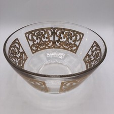 georges briard glass guild gold Scroll 1960s mcm 10” Serving Bowl picture